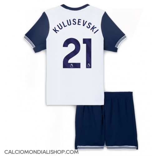 Maglie da calcio Tottenham Hotspur Dejan Kulusevski #21 Prima Maglia Bambino 2024-25 Manica Corta (+ Pantaloni corti)